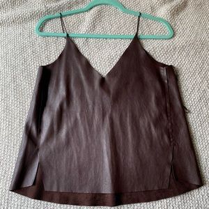 Zara Faux Leather Tank